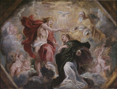 Die Krönung der Jungfrau, um 1613 von Peter Paul Rubens